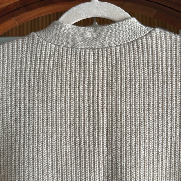 Jenni Kayne Cashmere Cardigan Sweater Size S Oatmeal - NEW with a flaw - Picture 6 of 12